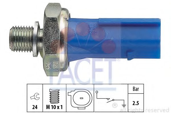 FACET 7.0192 Датчик давления масла синий для AUDI TT (Ауди Тт) FACET 7.0192 Датчик давления масла синий для AUDI TT (Ауди Тт)