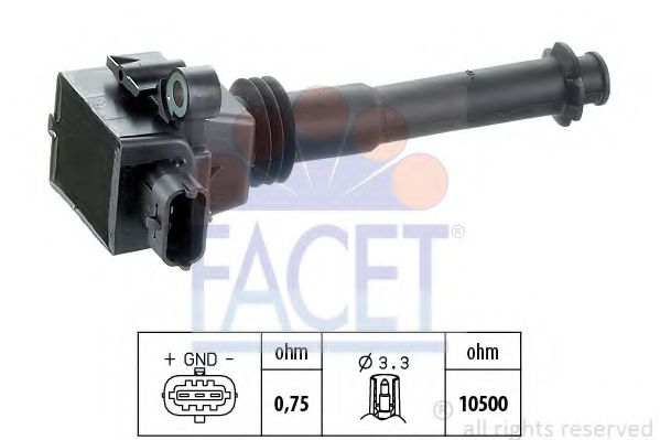 FACET 9.6282 Катушка зажигания 838 A6. 000 для LANCIA THESIS (Лансиа/лянча Тхэсис) FACET 9.6282 Катушка зажигания 838 A6. 000 для LANCIA THESIS (Лансиа/лянча Тхэсис)