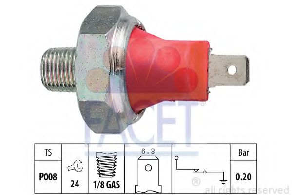 FACET 7.0035 Датчик давления масла M16A для KIA MENTOR (Киа Мэнтор) FACET 7.0035 Датчик давления масла M16A для KIA MENTOR (Киа Мэнтор)