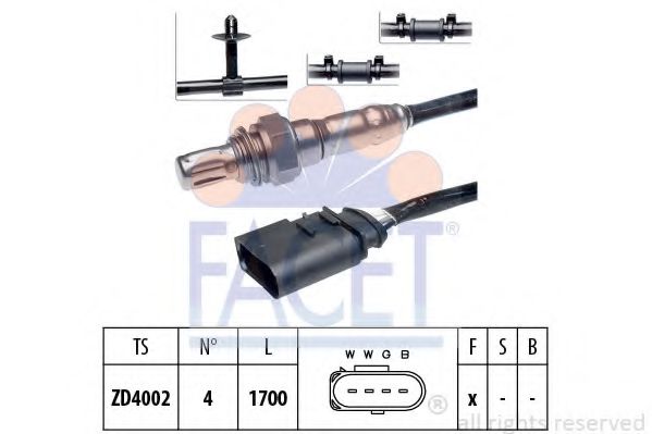 FACET 10.7165 Лямбда-зонд<br >к катализатору 