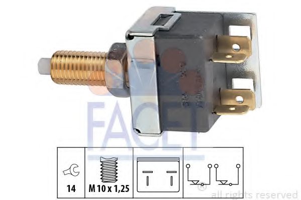 FACET 7.1036 Выключатель фонаря сигнала торможения B6 (SOHC) для MAZDA 626 II (Мазда 626 2) FACET 7.1036 Выключатель фонаря сигнала торможения B6 (SOHC) для MAZDA 626 II (Мазда 626 2)