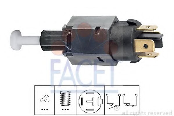 FACET 7.1065 Выключатель фонаря сигнала торможения; Выключатель, привод сцепления (Tempomat) для транспортного средства с коробкой передач для DAEWOO LEGANZA (Дэу Леганза) FACET 7.1065 Выключатель фонаря сигнала торможения; Выключатель, привод сцепления (Tempomat) для транспортного средства с коробкой передач для DAEWOO LEGANZA (Дэу Леганза)