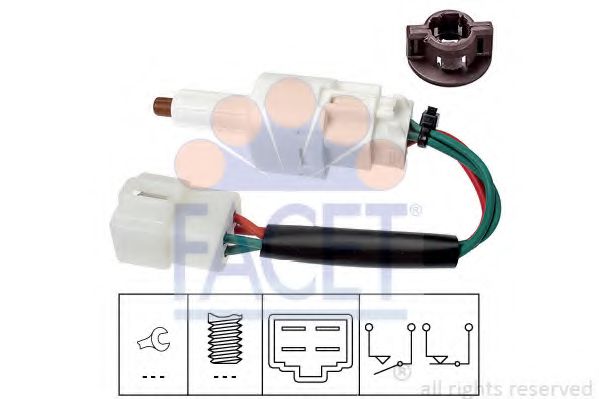 FACET 7.1273 Выключатель фонаря сигнала торможения; Выключатель, привод сцепления (Tempomat) Z 10 XE для SUZUKI JIMNY SIERRA (Сузуки Жимнъ сиэрра) FACET 7.1273 Выключатель фонаря сигнала торможения; Выключатель, привод сцепления (Tempomat) Z 10 XE для SUZUKI JIMNY SIERRA (Сузуки Жимнъ сиэрра)