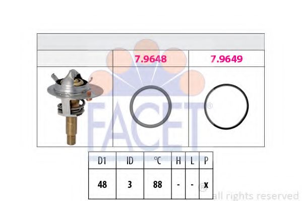 FACET 7.8609 Термостат, охлаждающая жидкость M 271. 958 для MERCEDES-BENZ C-CLASS SCOUPE (Мэрcэдэс-бэнз С класс сcоупэ) FACET 7.8609 Термостат, охлаждающая жидкость M 271. 958 для MERCEDES-BENZ C-CLASS SCOUPE (Мэрcэдэс-бэнз С класс сcоупэ)