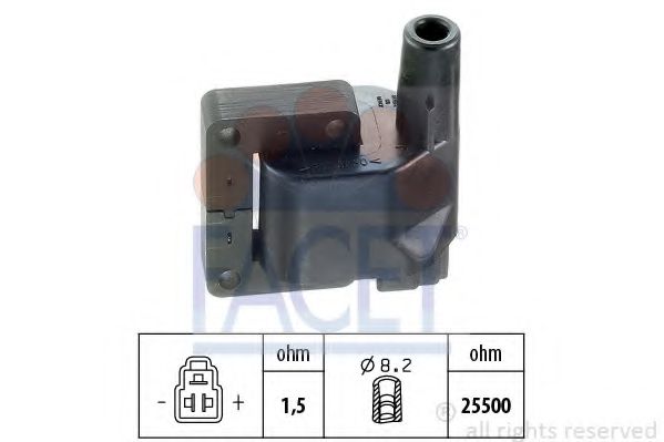 FACET 9.6268S Катушка зажигания AB 30 для DAIHATSU MIRA (Дайхатсу Мира) FACET 9.6268S Катушка зажигания AB 30 для DAIHATSU MIRA (Дайхатсу Мира)