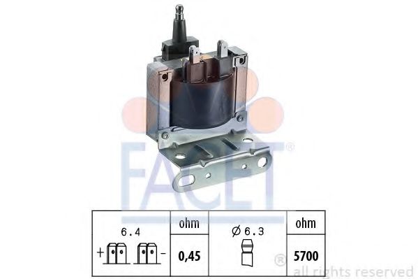 FACET 9.6241 Катушка зажигания 12 ST для OPEL CORSA A (Опель Cорса а) FACET 9.6241 Катушка зажигания 12 ST для OPEL CORSA A (Опель Cорса а)