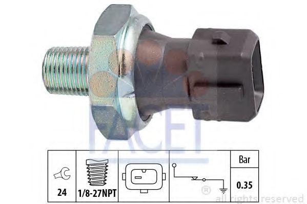 FACET 7.0091 Датчик давления масла коричневый для ROVER 400 (Ровер 400) FACET 7.0091 Датчик давления масла коричневый для ROVER 400 (Ровер 400)