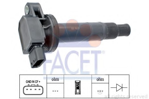 FACET 9.6359 Катушка зажигания 4 для TOYOTA FUN CARGO (Тойота/тоета Фун cарго) FACET 9.6359 Катушка зажигания 4 для TOYOTA FUN CARGO (Тойота/тоета Фун cарго)