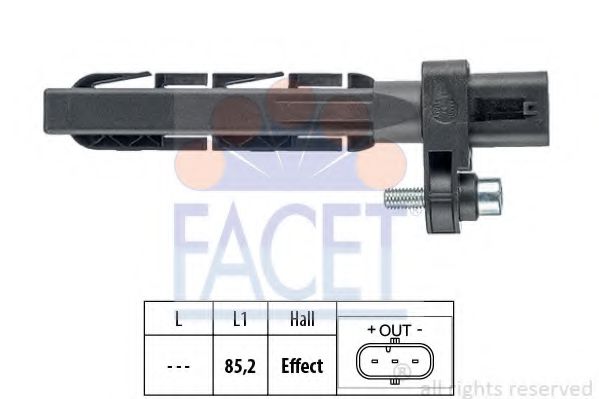 FACET 9.0758 Датчик импульсов; Датчик импульсов, маховик N47 C16 A для MINI (Мини) FACET 9.0758 Датчик импульсов; Датчик импульсов, маховик N47 C16 A для MINI (Мини)
