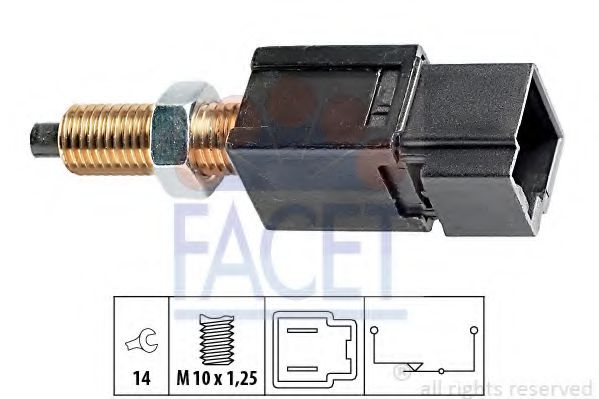 FACET 7.1052 Выключатель фонаря сигнала торможения; Выключатель, привод сцепления (Tempomat) для автомобилей без системы контроля за скоростью для NISSAN PULSAR VI (Ниссан Пулсар vи) FACET 7.1052 Выключатель фонаря сигнала торможения; Выключатель, привод сцепления (Tempomat) для автомобилей без системы контроля за скоростью для NISSAN PULSAR VI (Ниссан Пулсар vи)