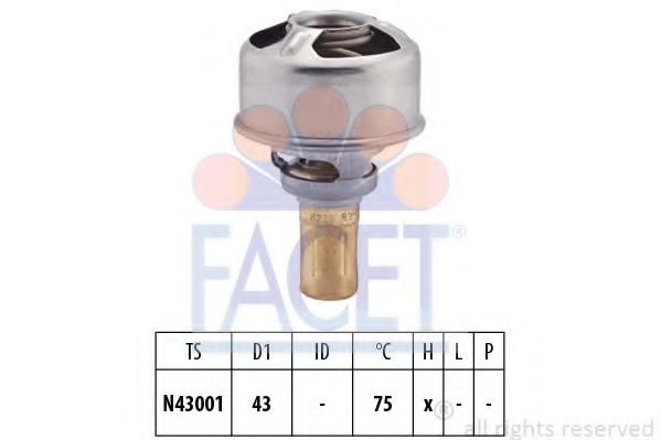 FACET 7.8628 Термостат, охлаждающая жидкость 800 710 для RENAULT FUEGO (Рено Фуэго) FACET 7.8628 Термостат, охлаждающая жидкость 800 710 для RENAULT FUEGO (Рено Фуэго)