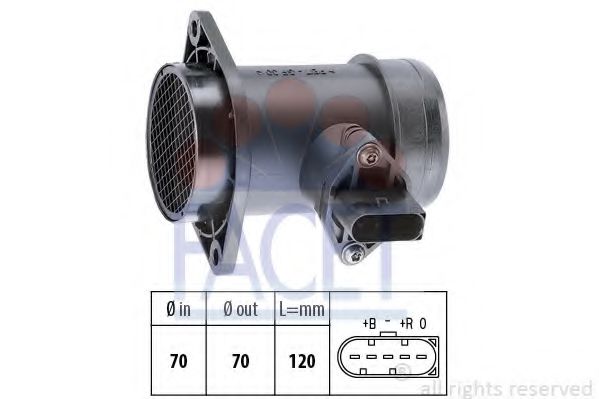 FACET 10.1192 Расходомер воздуха AHU для VOLKSWAGEN T4 MULTIVAN (Фольксваген Т4 мултиvан) FACET 10.1192 Расходомер воздуха AHU для VOLKSWAGEN T4 MULTIVAN (Фольксваген Т4 мултиvан)