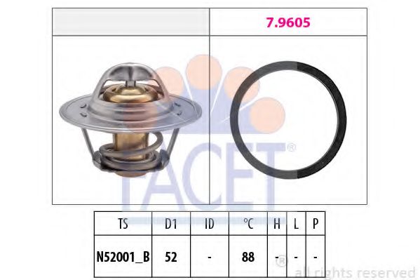 FACET 7.8312 Термостат, охлаждающая жидкость 14 K4C для ROVER 400 (Ровер 400) FACET 7.8312 Термостат, охлаждающая жидкость 14 K4C для ROVER 400 (Ровер 400)