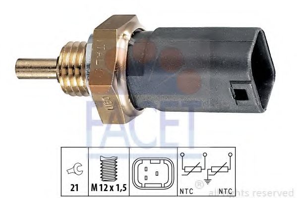 FACET 7.3252 Датчик, температура охлаждающей жидкости; Датчик, температура охлаждающей жидкости; Датчик, температура охлаждающей жидкости K7J 710 для DACIA SANDERO (Дача Сандэро) FACET 7.3252 Датчик, температура охлаждающей жидкости; Датчик, температура охлаждающей жидкости; Датчик, температура охлаждающей жидкости K7J 710 для DACIA SANDERO (Дача Сандэро)