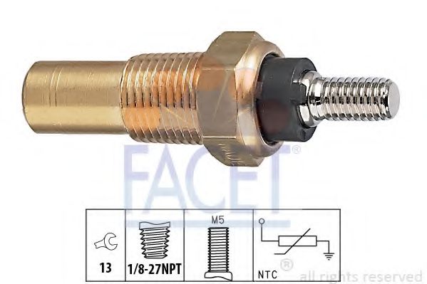 FACET 7.3124 Датчик, температура охлаждающей жидкости; Датчик, температура охлаждающей жидкости; Датчик, температура охлаждающей жидкости F6D для FORD (Форд) FACET 7.3124 Датчик, температура охлаждающей жидкости; Датчик, температура охлаждающей жидкости; Датчик, температура охлаждающей жидкости F6D для FORD (Форд)