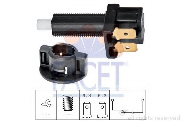 FACET 7.1112 Выключатель фонаря сигнала торможения GUD для FORD FIESTA (Форд Фиэста) FACET 7.1112 Выключатель фонаря сигнала торможения GUD для FORD FIESTA (Форд Фиэста)