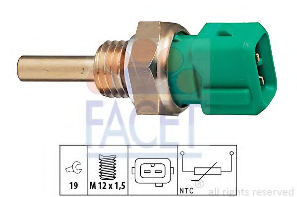 FACET 7.3211 Датчик, температура охлаждающей жидкости; Датчик, температура охлаждающей жидкости; Датчик, температура охлаждающей жидкости B116 для DAIHATSU CHARADE III (Дайхатсу Чарадэ 3) FACET 7.3211 Датчик, температура охлаждающей жидкости; Датчик, температура охлаждающей жидкости; Датчик, температура охлаждающей жидкости B116 для DAIHATSU CHARADE III (Дайхатсу Чарадэ 3)