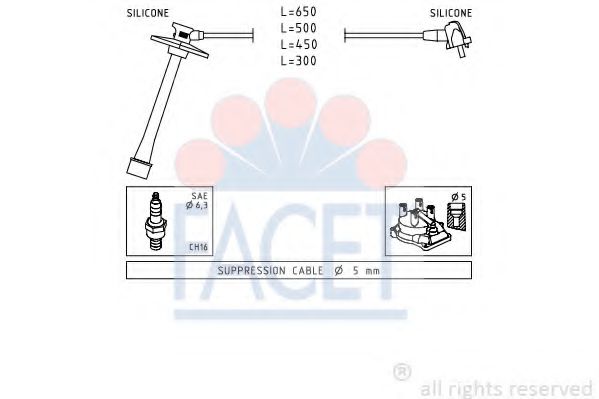 FACET 4.9793 Комплект проводов зажигания 5S-FE для TOYOTA SCEPTER (Тойота/тоета Сcэптэр) FACET 4.9793 Комплект проводов зажигания 5S-FE для TOYOTA SCEPTER (Тойота/тоета Сcэптэр)