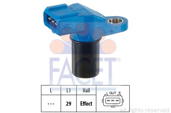 FACET 9.0178 Датчик, положение распределительного вала LFY (XU7JP4) для PEUGEOT 406 (Пежо 406) FACET 9.0178 Датчик, положение распределительного вала LFY (XU7JP4) для PEUGEOT 406 (Пежо 406)