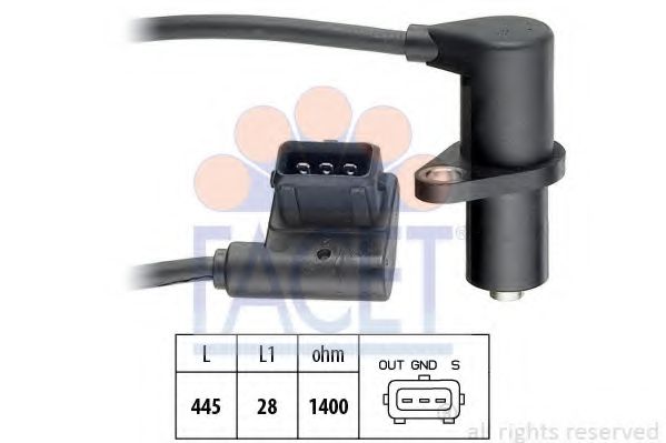 FACET 9.0091 Датчик, положение распределительного вала M42 B18 (184S1) для BMW 3 (Бмв 3)