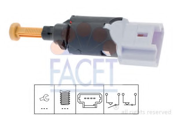 FACET 7.1197 Выключатель фонаря сигнала торможения KFX (TU3JP) для CITROËN BERLINGO (CитроËн Берлинго) FACET 7.1197 Выключатель фонаря сигнала торможения KFX (TU3JP) для CITROËN BERLINGO (CитроËн Берлинго)