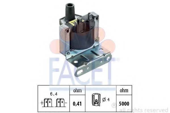 FACET 9.6040 Катушка зажигания C 14 NZ для OPEL KADETT E COMBO (Опель Кадэтт э комбо) FACET 9.6040 Катушка зажигания C 14 NZ для OPEL KADETT E COMBO (Опель Кадэтт э комбо)