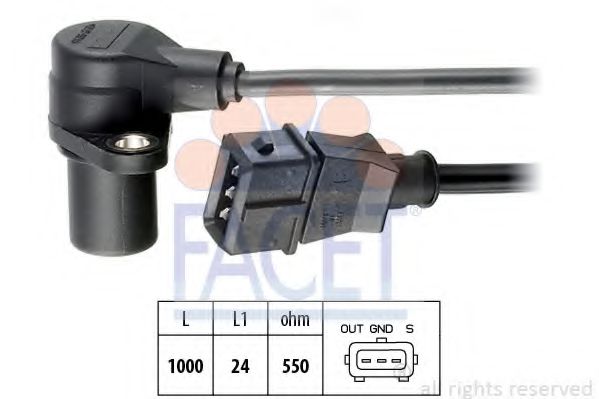 FACET 9.0228 Датчик импульсов; Датчик импульсов, маховик T18SED для CHEVROLET CAPTIVA (Шевроле Каптива) FACET 9.0228 Датчик импульсов; Датчик импульсов, маховик T18SED для CHEVROLET CAPTIVA (Шевроле Каптива)