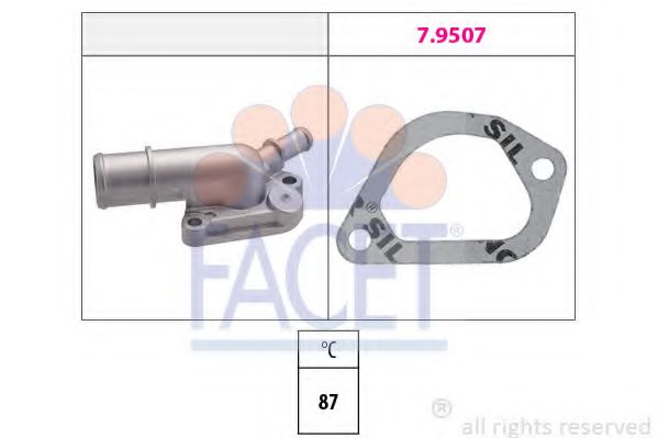 FACET 7.8160 Термостат, охлаждающая жидкость 836 A4. 000 для FIAT (Фиат) FACET 7.8160 Термостат, охлаждающая жидкость 836 A4. 000 для FIAT (Фиат)