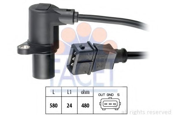 FACET 9.0297 Датчик импульсов; Датчик импульсов, маховик ADA для AUDI 90 (Ауди 90) FACET 9.0297 Датчик импульсов; Датчик импульсов, маховик ADA для AUDI 90 (Ауди 90)