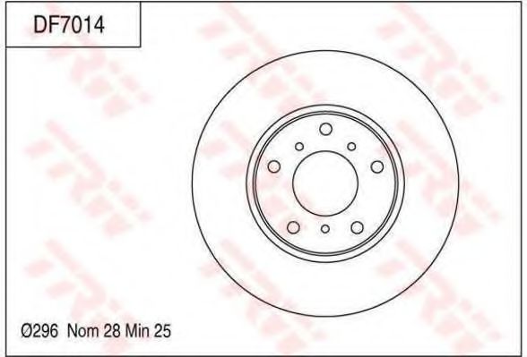 TRW DF7014 Тормозной диск для CHEVROLET (Шевроле) TRW DF7014 Тормозной диск для CHEVROLET (Шевроле)