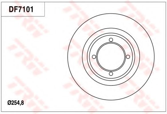 TRW DF7101 Тормозной диск для MITSUBISHI GALANT III (Митсубиши/митсубиси Галант 3) TRW DF7101 Тормозной диск для MITSUBISHI GALANT III (Митсубиши/митсубиси Галант 3)