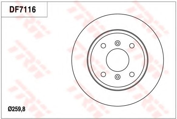 TRW DF7116 Тормозной диск для HONDA (Хонда) TRW DF7116 Тормозной диск для HONDA (Хонда)