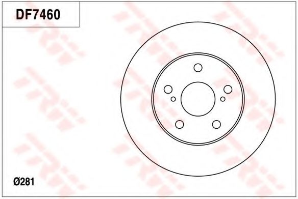 TRW DF7460 Тормозной диск для TOYOTA CONDOR (Тойота/тоета Cондор) TRW DF7460 Тормозной диск для TOYOTA CONDOR (Тойота/тоета Cондор)