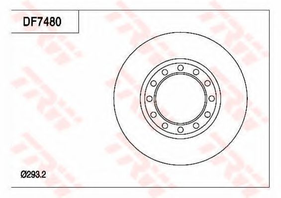 TRW DF7480 Тормозной диск для ISUZU ELF (Исузу Элф) TRW DF7480 Тормозной диск для ISUZU ELF (Исузу Элф)
