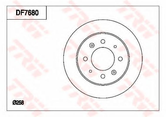 TRW DF7680 Тормозной диск для KIA SPECTRA (Киа Спэcтра) TRW DF7680 Тормозной диск для KIA SPECTRA (Киа Спэcтра)