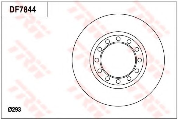 TRW DF7844 Тормозной диск для ISUZU ELF (Исузу Элф) TRW DF7844 Тормозной диск для ISUZU ELF (Исузу Элф)