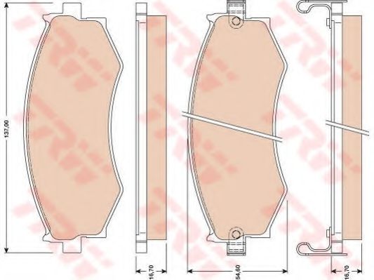 TRW GDB1016 Тормозные колодки для NISSAN EXPERT I (Ниссан Эxпэрт и) TRW GDB1016 Тормозные колодки для NISSAN EXPERT I (Ниссан Эxпэрт и)