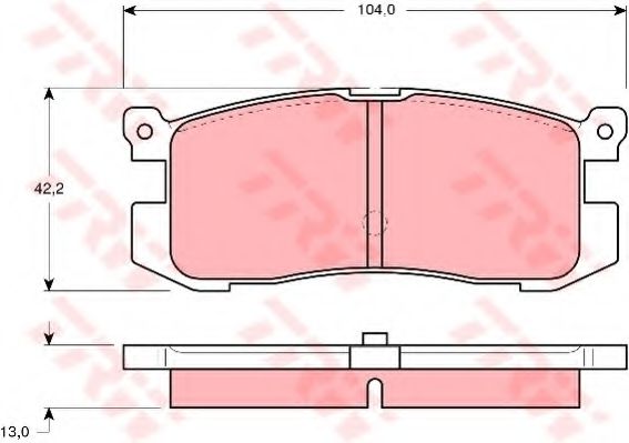 TRW GDB1025 Тормозные колодки для MAZDA 626 III (Мазда 626 3) TRW GDB1025 Тормозные колодки для MAZDA 626 III (Мазда 626 3)