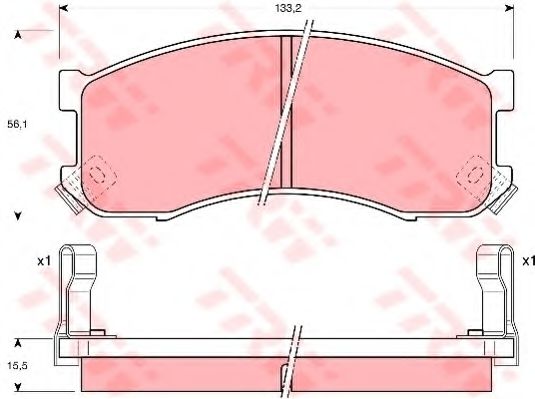 TRW GDB1037 Тормозные колодки для MAZDA 626 III (Мазда 626 3) TRW GDB1037 Тормозные колодки для MAZDA 626 III (Мазда 626 3)