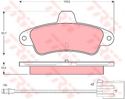 TRW GDB1112 Тормозные колодки для FORD MONDEO (Форд Мондэо) TRW GDB1112 Тормозные колодки для FORD MONDEO (Форд Мондэо)
