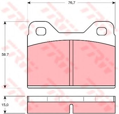 TRW GDB112 Тормозные колодки для AUDI 100 (Ауди 100) TRW GDB112 Тормозные колодки для AUDI 100 (Ауди 100)