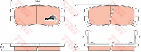 TRW GDB1127 Тормозные колодки для MITSUBISHI SIGMA (Митсубиши/митсубиси Сигма) TRW GDB1127 Тормозные колодки для MITSUBISHI SIGMA (Митсубиши/митсубиси Сигма)