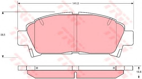 TRW GDB1145 Тормозные колодки для TOYOTA CALDINA (Тойота/тоета Cалдина) TRW GDB1145 Тормозные колодки для TOYOTA CALDINA (Тойота/тоета Cалдина)