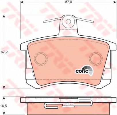 TRW GDB1163 Тормозные колодки для AUDI 90 (Ауди 90) TRW GDB1163 Тормозные колодки для AUDI 90 (Ауди 90)
