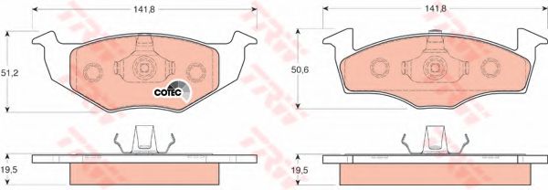 TRW GDB1218 Тормозные колодки для SEAT TOLEDO (Сеат Толэдо) TRW GDB1218 Тормозные колодки для SEAT TOLEDO (Сеат Толэдо)