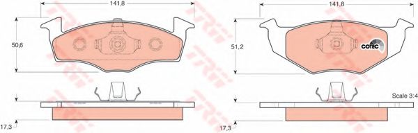 TRW GDB1274 Тормозные колодки для VOLKSWAGEN (Фольксваген) TRW GDB1274 Тормозные колодки для VOLKSWAGEN (Фольксваген)