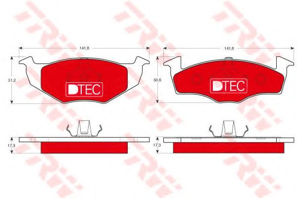TRW GDB1274DTE Тормозные колодки для VOLKSWAGEN (Фольксваген) TRW GDB1274DTE Тормозные колодки для VOLKSWAGEN (Фольксваген)