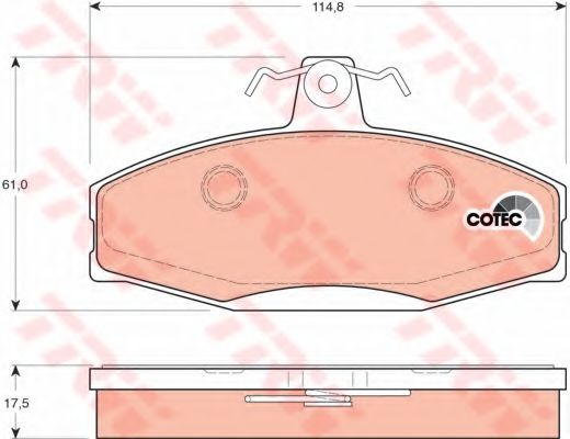 TRW GDB1280 Тормозные колодки для SKODA FELICIA II (Шкода Фелиция 2) TRW GDB1280 Тормозные колодки для SKODA FELICIA II (Шкода Фелиция 2)