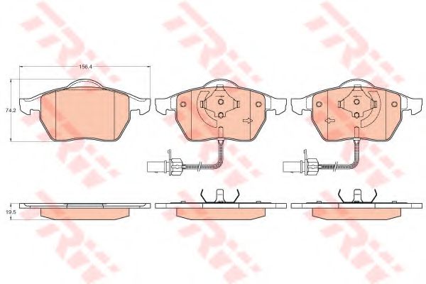 TRW GDB1307 Тормозные колодки для VOLKSWAGEN (Фольксваген) TRW GDB1307 Тормозные колодки для VOLKSWAGEN (Фольксваген)