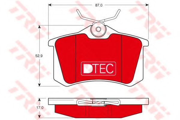 TRW GDB1330DTE Тормозные колодки для SEAT TOLEDO (Сеат Толэдо) TRW GDB1330DTE Тормозные колодки для SEAT TOLEDO (Сеат Толэдо)